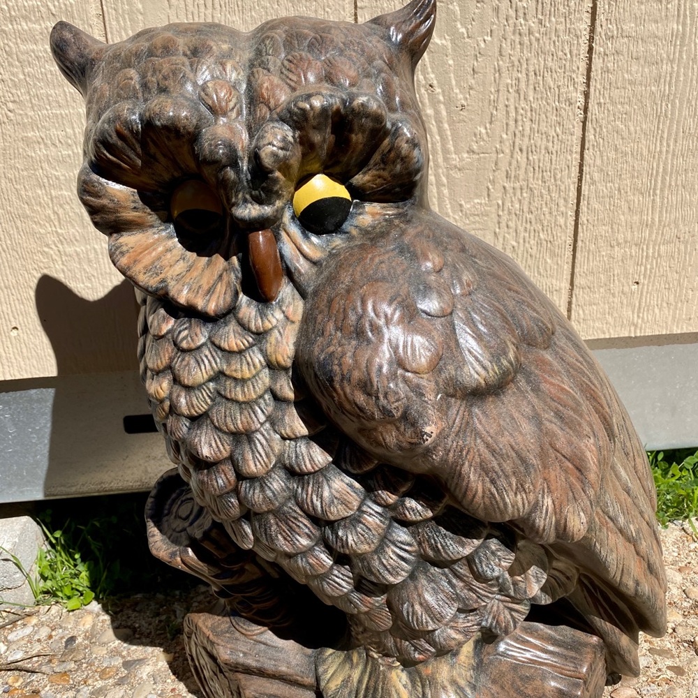 Vintage Huge Ceramic Owl